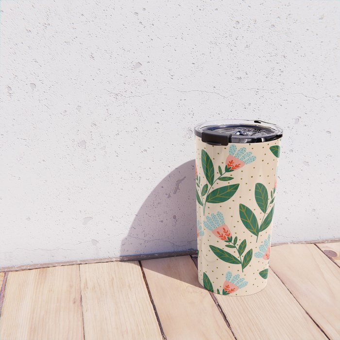 Whimsical Spring Floral  Travel Mug Gallery Image 4