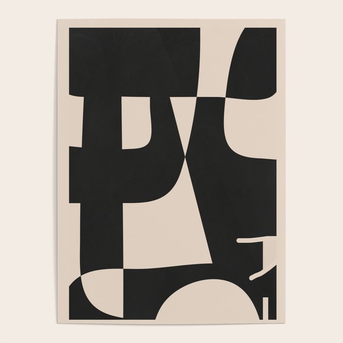 Modern Black And White Abstract Art 1 Poster Gallery Image 4