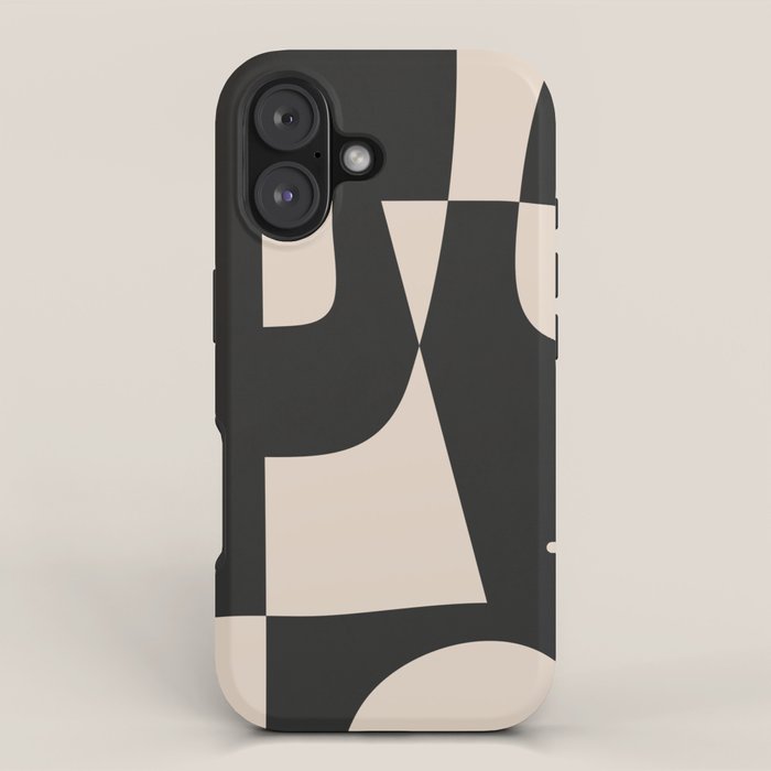 Modern Black And White Abstract Art 1 iPhone Case Gallery Image 1