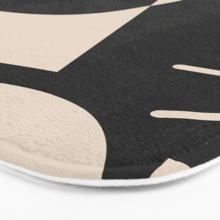 Modern Black And White Abstract Art 1 Bath Mat Gallery Image 3