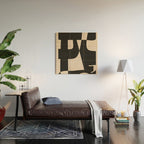 Modern Black And White Abstract Art 1 Wood Wall Art Gallery Image 2