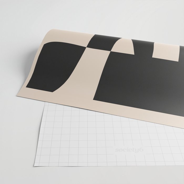 Modern Black And White Abstract Art 1 Wrapping Paper Gallery Image 2