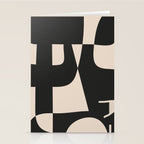 Modern Black And White Abstract Art 1 Stationery Card Gallery Image 2