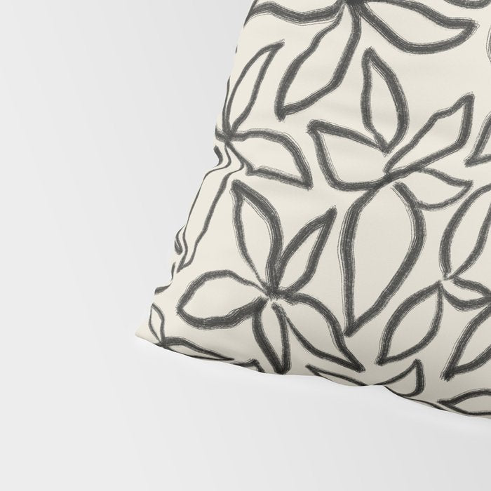 Abstract Brushed Line Art Florals Pillow Sham Gallery Image 4