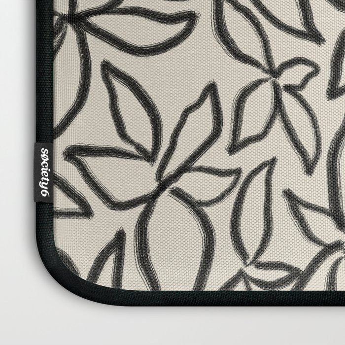Abstract Brushed Line Art Florals Laptop Sleeve Gallery Image 3