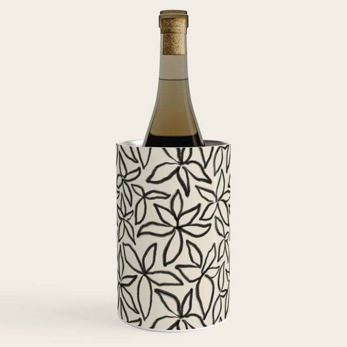 Abstract Brushed Line Art Florals Wine Chiller Gallery Image 1