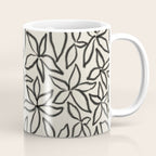 Abstract Brushed Line Art Florals Coffee Mug Gallery Image 1