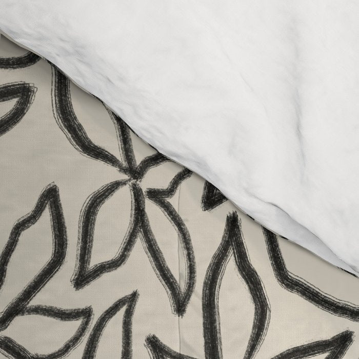 Abstract Brushed Line Art Florals Comforter Gallery Image 4