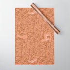 Summer Cheetah Floral Pattern - Fawn Brown Wrapping Paper Gallery Image 1