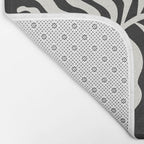 Onyx Ferns: Black & White Matisse Edition Bath Mat Gallery Image 2