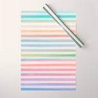 Colorful Soft Stripes Pattern Wrapping Paper Gallery Image 1