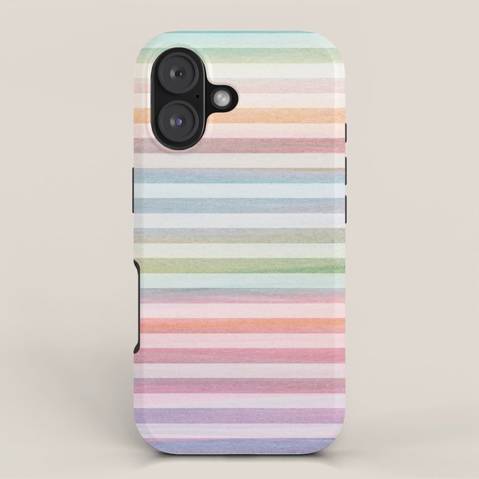 Colorful Soft Stripes Pattern iPhone Case Gallery Image 1