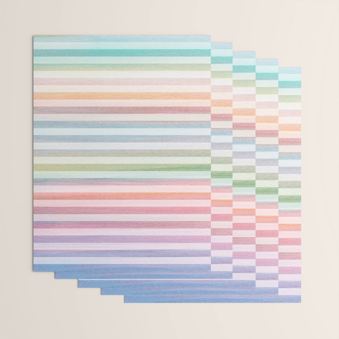 Colorful Soft Stripes Pattern Wrapping Paper Gallery Image 3