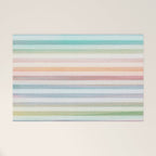 Colorful Soft Stripes Pattern Welcome Mat Gallery Image 1