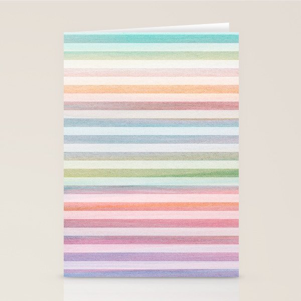 Colorful Soft Stripes Pattern Stationery Card Gallery Image 2