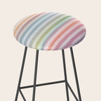 Colorful Soft Stripes Pattern Stool Gallery Image 2