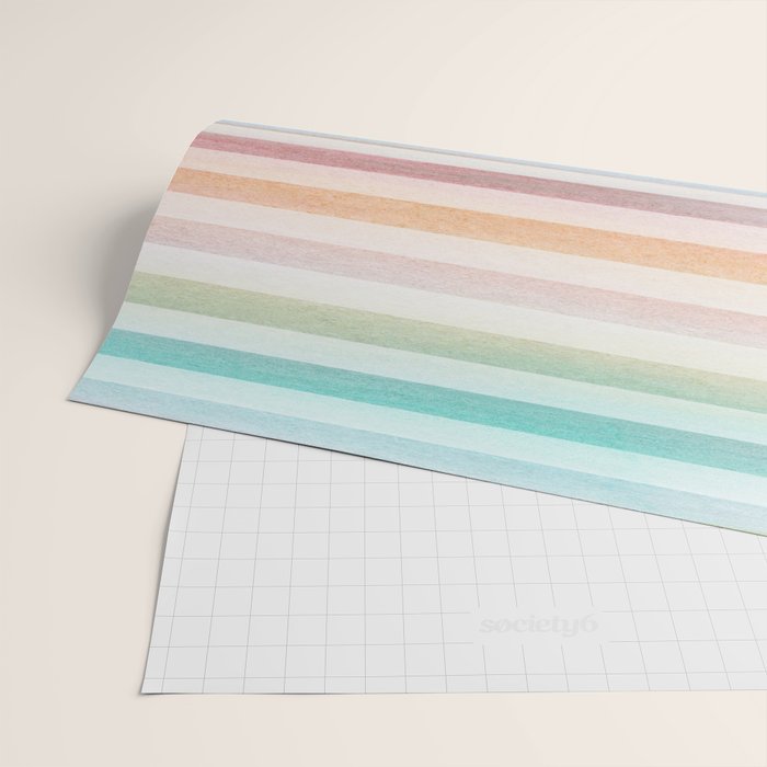 Colorful Soft Stripes Pattern Wrapping Paper Gallery Image 2