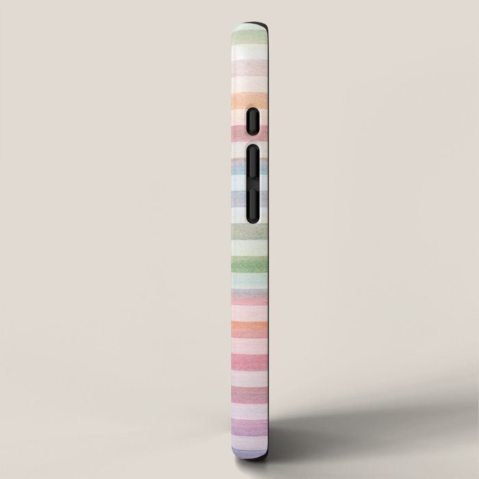 Colorful Soft Stripes Pattern iPhone Case Gallery Image 2