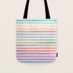 Colorful Soft Stripes Pattern Tote Bag Gallery Image 1