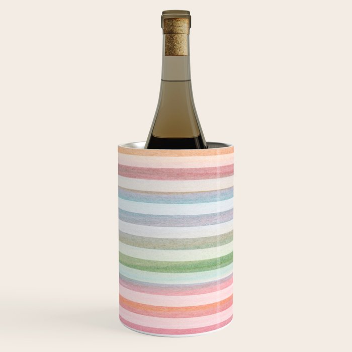 Colorful Soft Stripes Pattern Wine Chiller Gallery Image 3