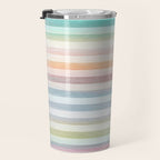 Colorful Soft Stripes Pattern Travel Mug Gallery Image 3