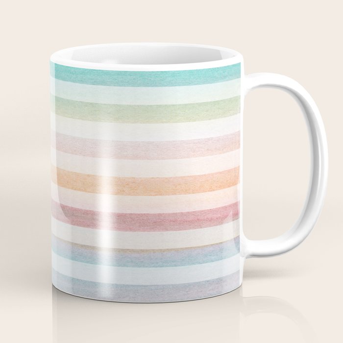 Colorful Soft Stripes Pattern Coffee Mug Gallery Image 1