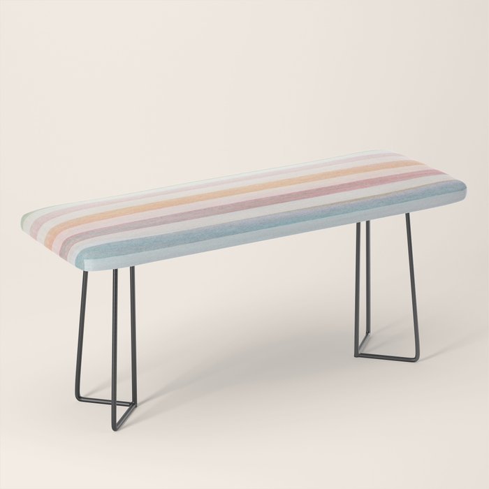 Colorful Soft Stripes Pattern Bench Gallery Image 1