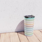 Colorful Soft Stripes Pattern Travel Mug Gallery Image 4
