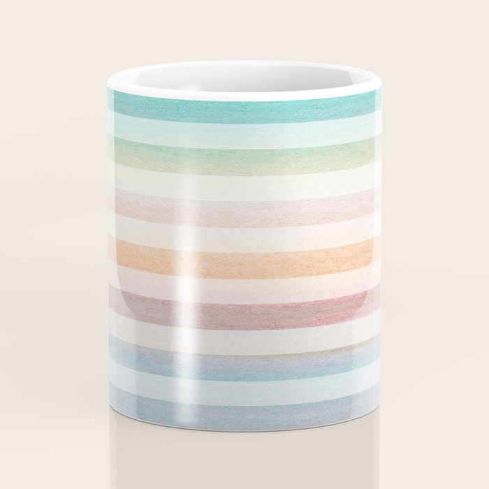 Colorful Soft Stripes Pattern Coffee Mug Gallery Image 4