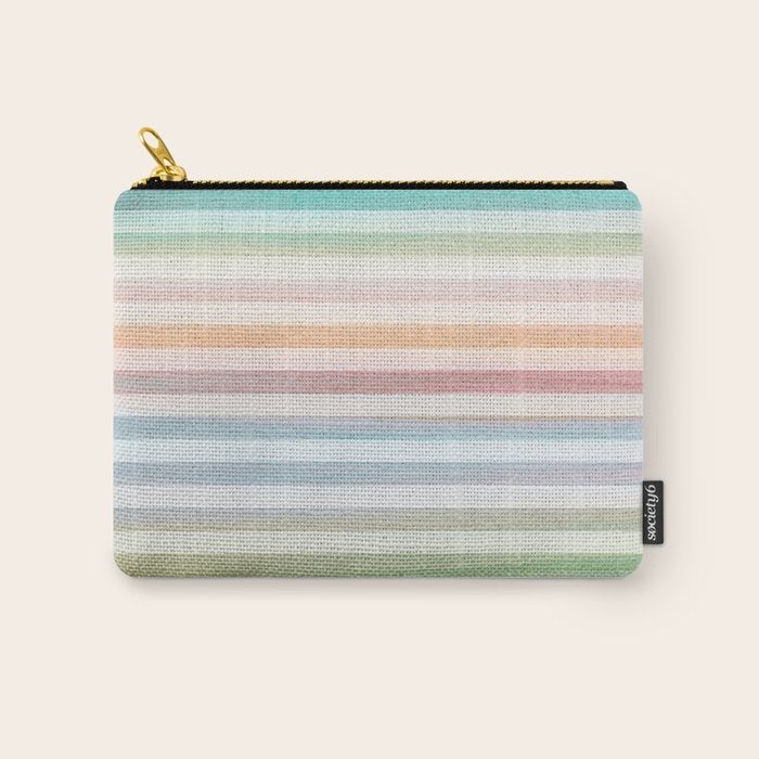 Colorful Soft Stripes Pattern Carry All Pouch Gallery Image 1