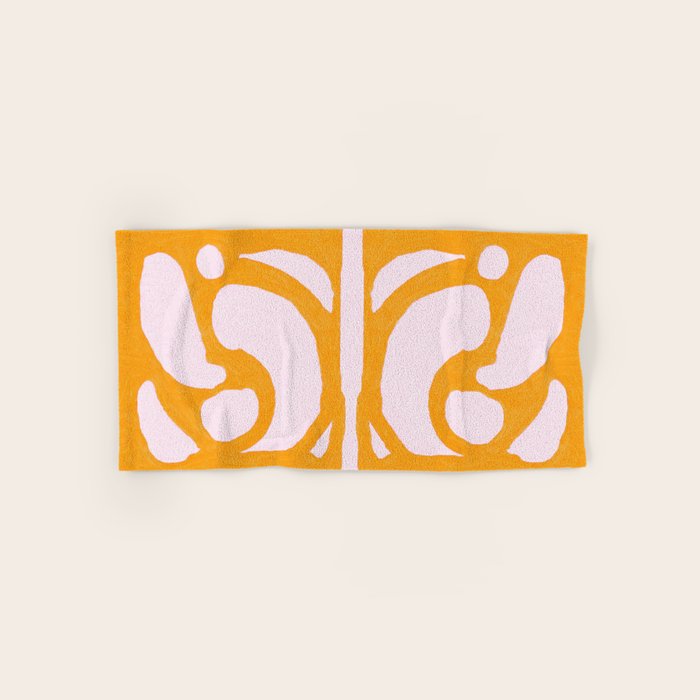 Abstract in Yellow and Cream Bath Towel Gallery Image 1