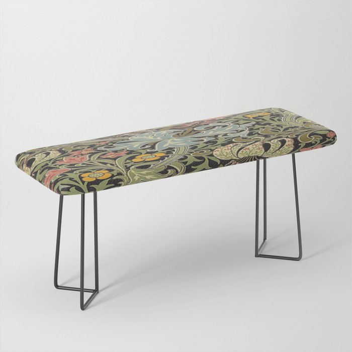 William Morris floral design  Bench Gallery Image 1