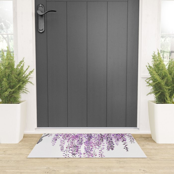 purple wisteria in bloom Welcome Mat Gallery Image 3