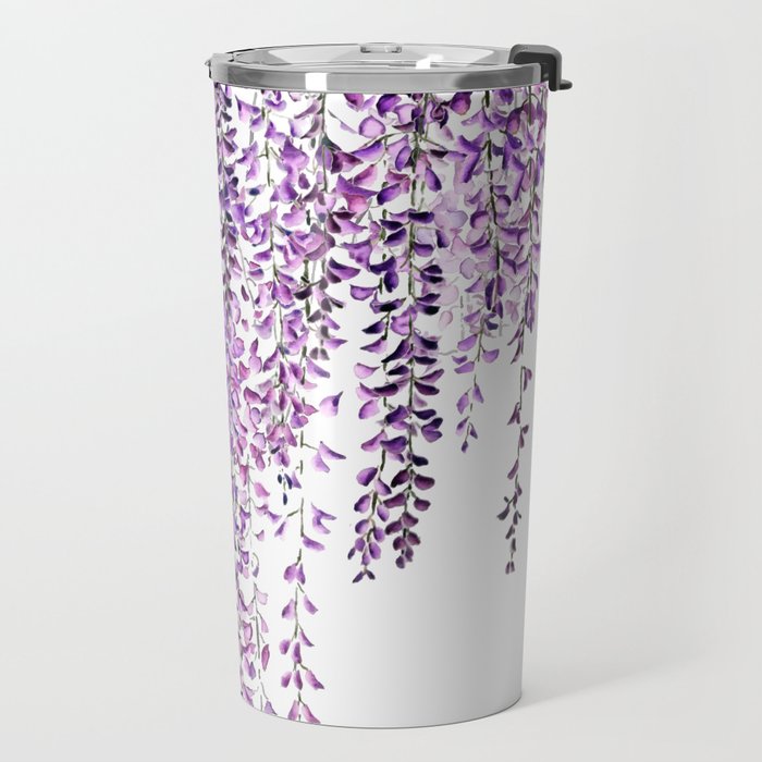 purple wisteria in bloom Travel Mug Gallery Image 2