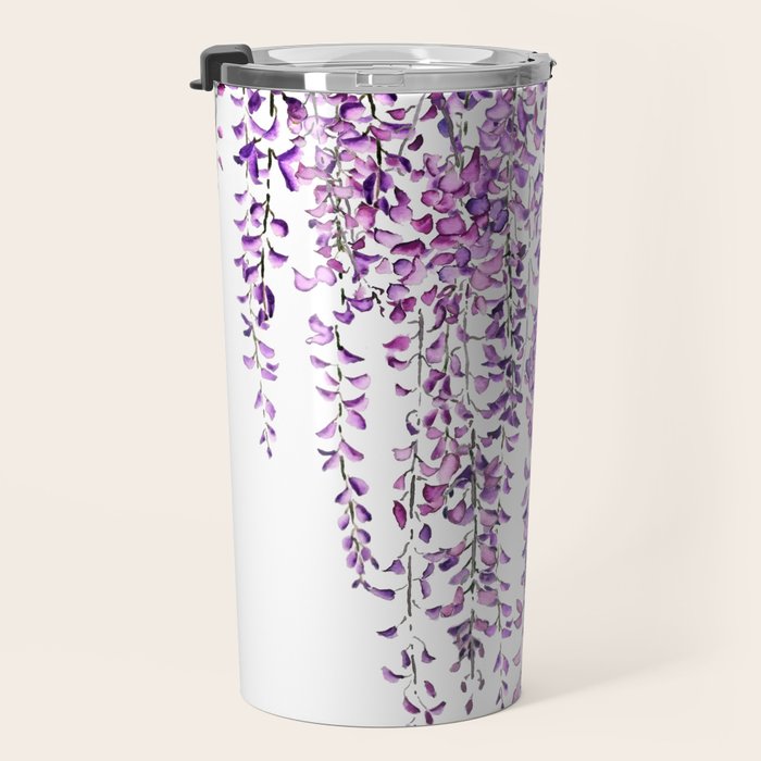 purple wisteria in bloom Travel Mug Gallery Image 3