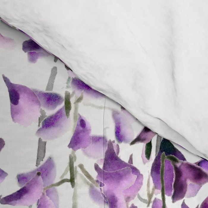 purple wisteria in bloom Comforter Gallery Image 4