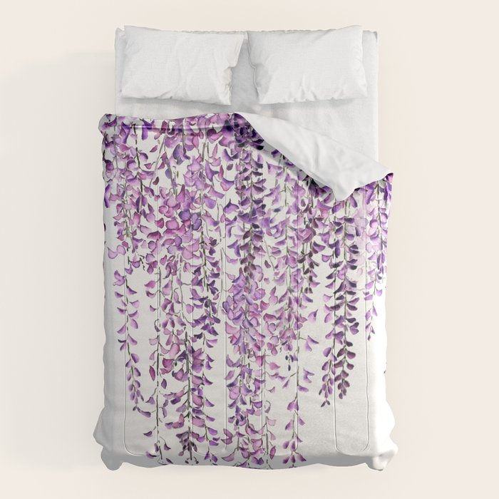 purple wisteria in bloom Comforter Gallery Image 6