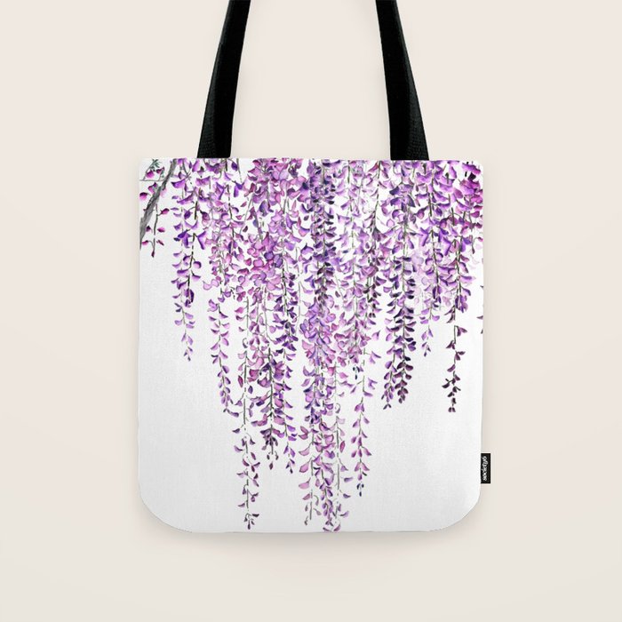 purple wisteria in bloom Tote Bag Gallery Image 1