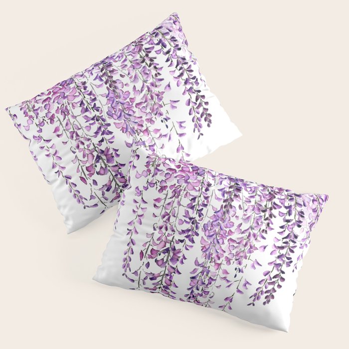 purple wisteria in bloom Pillow Sham Gallery Image 3
