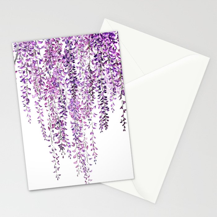 purple wisteria in bloom Stationery Card Gallery Image 2