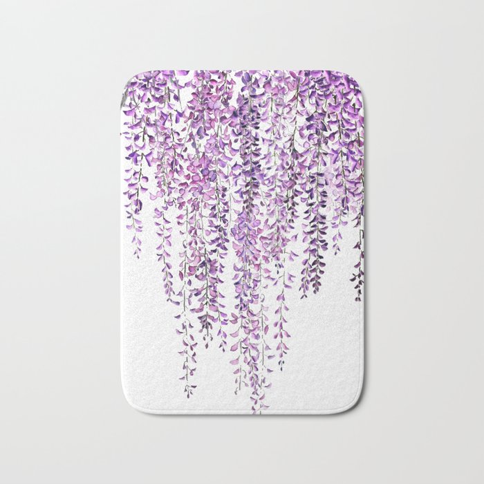 purple wisteria in bloom Bath Mat Gallery Image 1