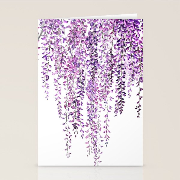 purple wisteria in bloom Stationery Card Gallery Image 2