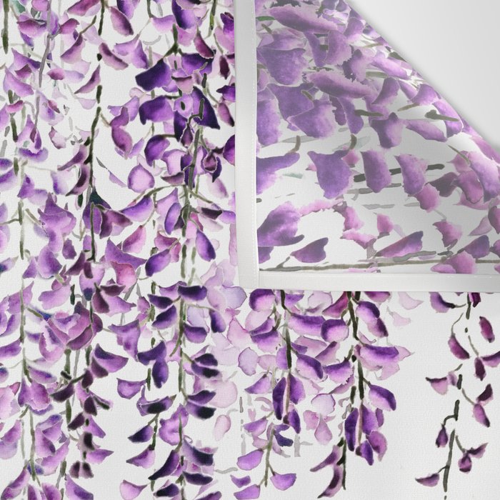 purple wisteria in bloom Wall Tapestry Gallery Image 3