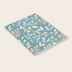 Leafy Teal Floral Notebook Gallery Image 2