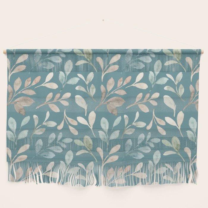 Leafy Teal Floral Wall Hanging Gallery Image 1