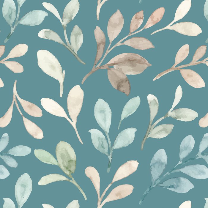 Leafy Teal Floral Coffee Mug Gallery Image 2
