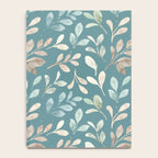 Leafy Teal Floral Notebook Gallery Image 4