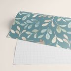Leafy Teal Floral Wrapping Paper Gallery Image 2
