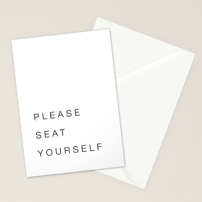 Please Seat Yourself Stationery Card Gallery Image 2