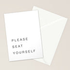 Please Seat Yourself Stationery Card Gallery Image 2